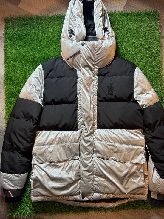 Moncler Other - Moncler Two-Tone Black and Silver Puffer Jacket